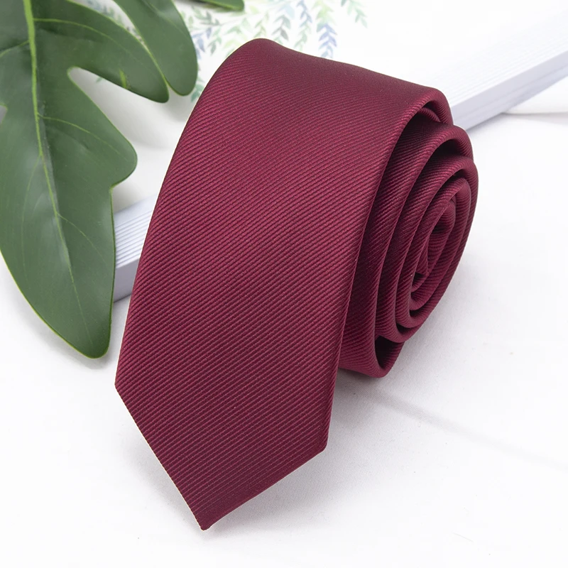 

Men Solid Classic Ties Formal Business 6cm Slim Jacquard Necktie for Wedding Tie Skinny Groom Cravat Party for Men's Accessories