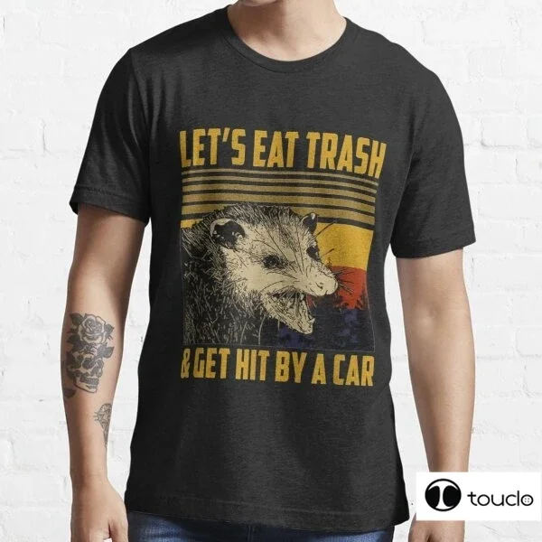 Let S Eat Trash Get Hit Men'S T-Shirt Top Quality Cotton Print Short Sleeve Men T Shirt Casual Theory Mens Tshirt