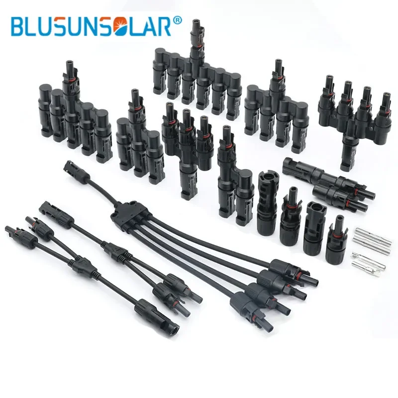 PV Connector Y Type Parallel Connection Solar Panel System Waterprrof Connector Branch One Pair Solar Cell Connect Plug T Type