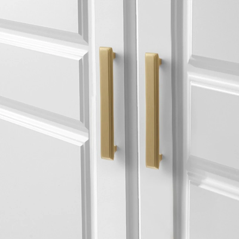 

Nordic Solid Brass Handles for Furniture Golden Handles for Cabinets and Drawers Hardware Fitting Wardrobes Nightstand Handles