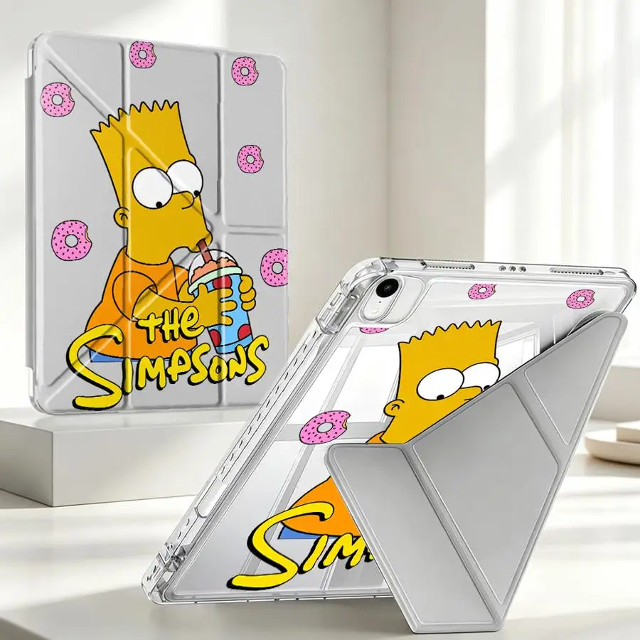 Cartoon S-simpsons Cute With Pen Slot Cover Tablet Case For iPad 9th 12th 10th Gen Mini 7 6 5 Air 8 M2 M3 3 Pro 13 2025 2026