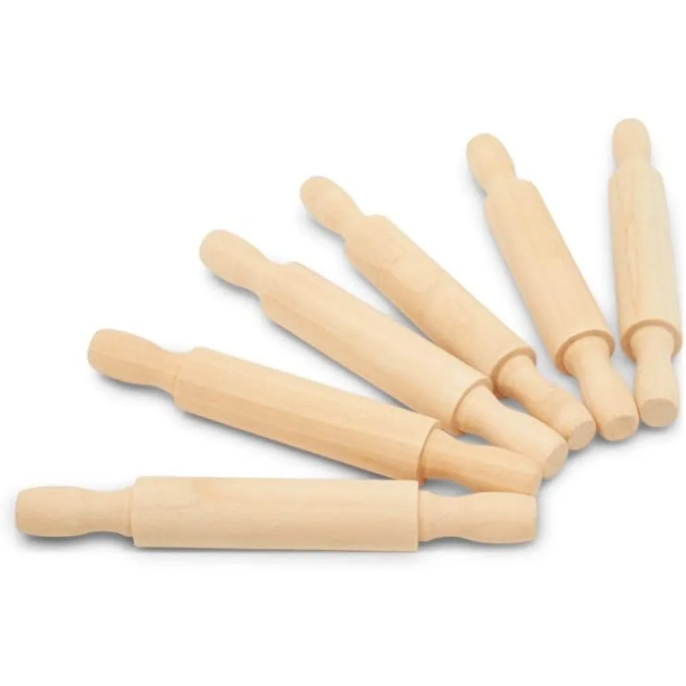 

Wooden Miniature Rolling Pins, 5-Inch, 100-Piece Set, Ideal for Kitchen, Play-Doh, Crafting, and Creative Play by Woodp