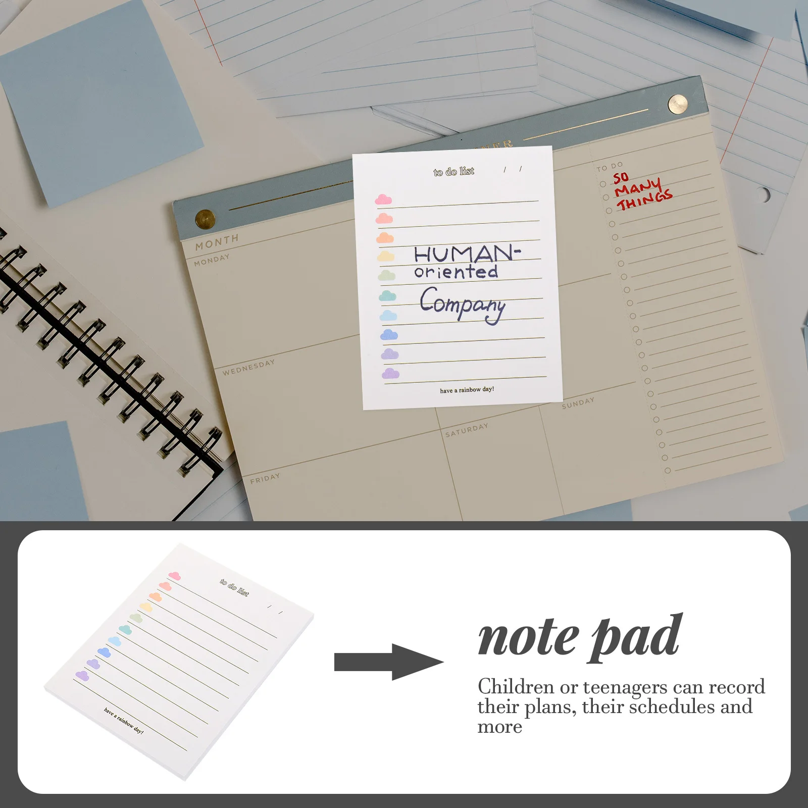 

3pcs Portable Notepad Compact Writing Pad For Students Daily Memo Organizer To Do List Pad Home Office Supplies