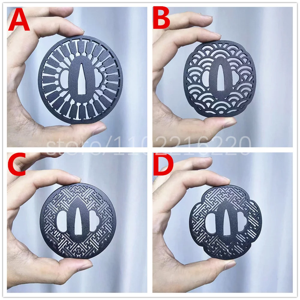 Beautiful Carving Tsuba Guard Handguard Steel Iron Material For Real Japanese Samurai Katana Sword Fittings New Parts Accessory