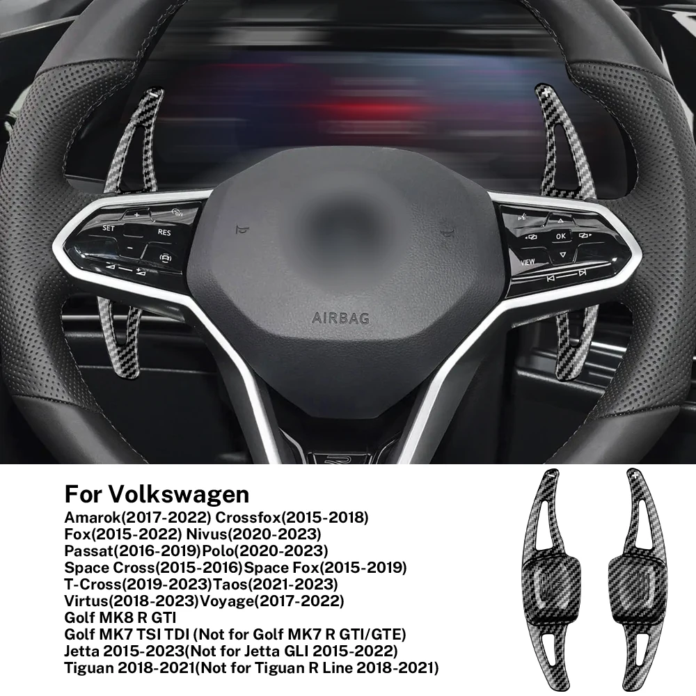 Osłona łopatek zmiany biegów na kierownicy do Volkswagena VW Golfa 8 6 7 Mk6 Mk7 Mk8 GTI 2010-2022 z akcesoriami ABS do Golfa 6