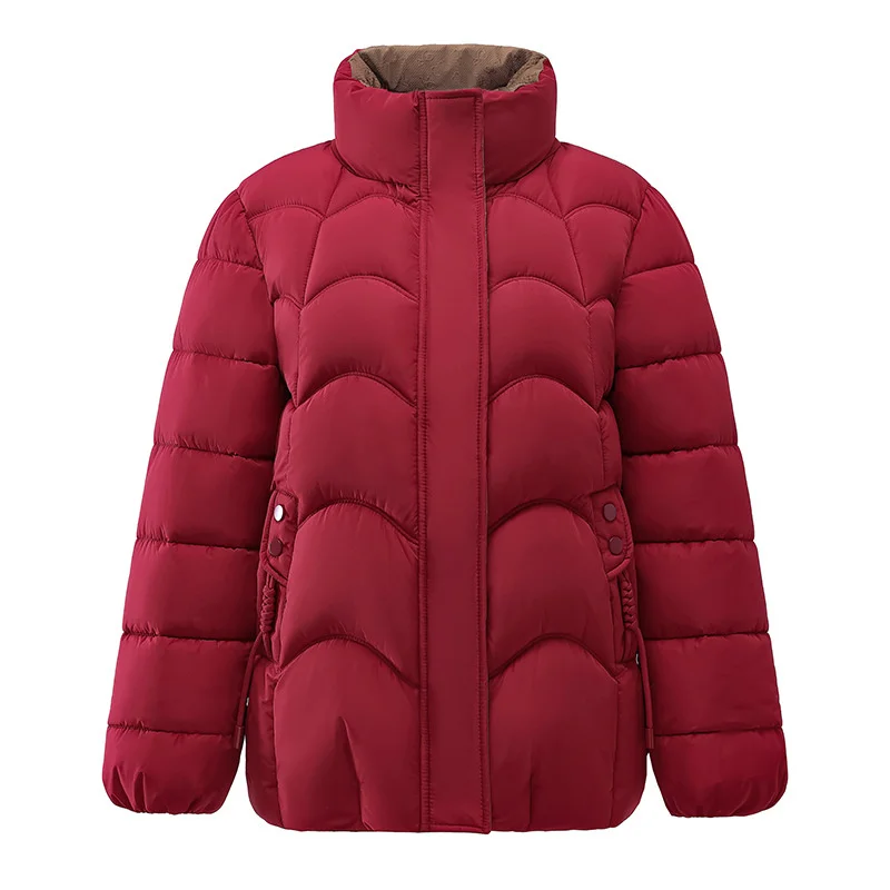 Veste rembourrée en coton pour femme, Parkas courts d'hiver, manteaux à col montant, épais et chauds, vêtements d'extérieur à la mode, 2025