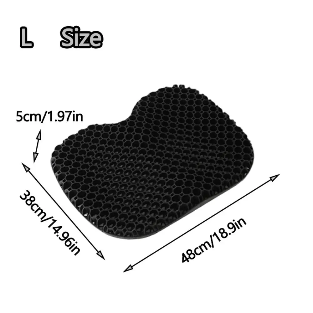 U-Shaped respirável Honeycomb Cadeira Pad, alívio da pressão altamente elástico, Gel 3D Almofada do assento, Cadeira respirável Pad, 2 tamanhos, DIY