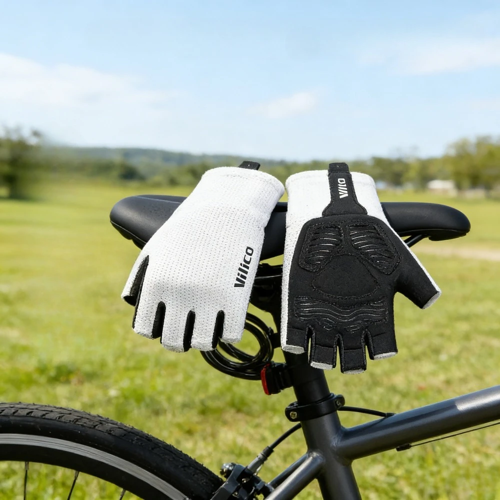 1 Paar Halbfinger-Fahrradhandschuhe für Männer und Frauen, atmungsaktive, rutschfeste Handschuhe für MTB, Rennrad, Rennsport