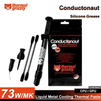 Grasa térmica de Metal líquida Grizzly Conductonaut, pasta térmica de 73W/mk, grasa de silicona de refrigeración para CPU GPU