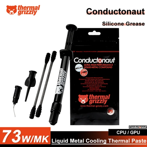 Imagen 1 del producto Grasa térmica de Metal líquida Grizzly Conductonaut, pasta térmica de 73W/mk, grasa de silicona de refrigeración para CPU GPU