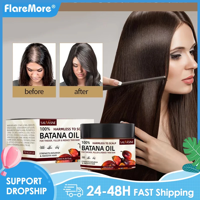 

Batana Oil Natural Hair Conditioner Nourish Repair Damaged Strengthen Roots Anti-Breakage Smooth Hair Treatment Essential Oil