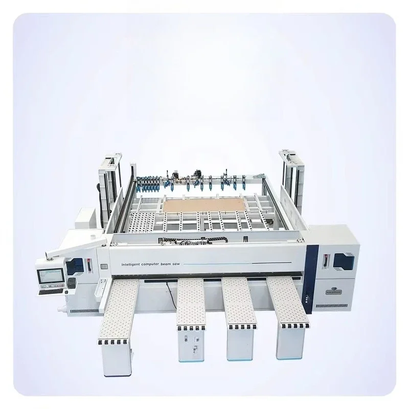 High-efficiency industrial split saw with miter for woodworking