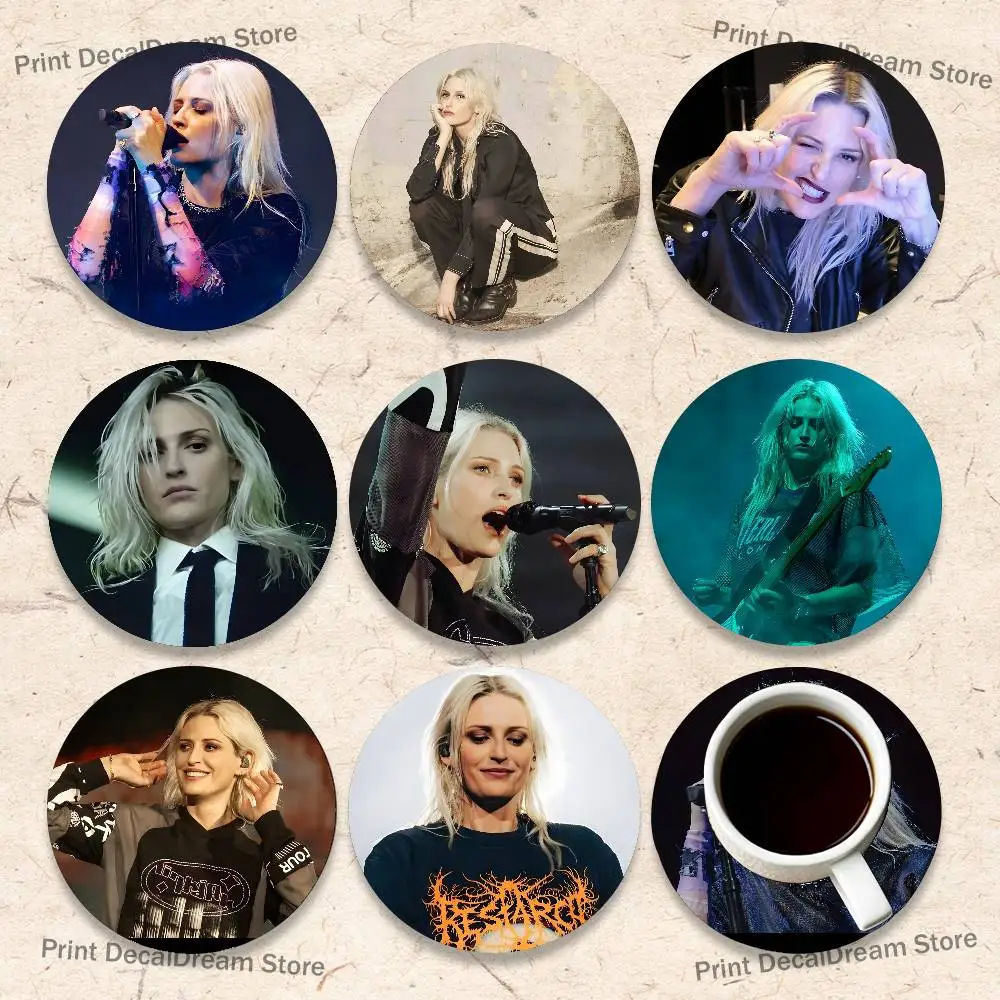 

Singer E-Emily A-Armstrong Cartoon Anime Cute Wooden Coaster Coffee Shop Beverage Shop Family Restaurant Cafe Decoration