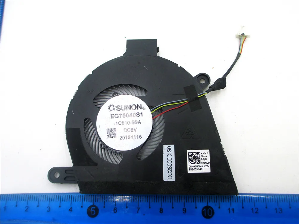 

Laptop cooling fan for DELL Latitude 9510 ND65C25 DC05V 0.5A -19G20 4PIN 0YJMGD YJMGD EG70040S1-1C010-S9A DC28000OIS0