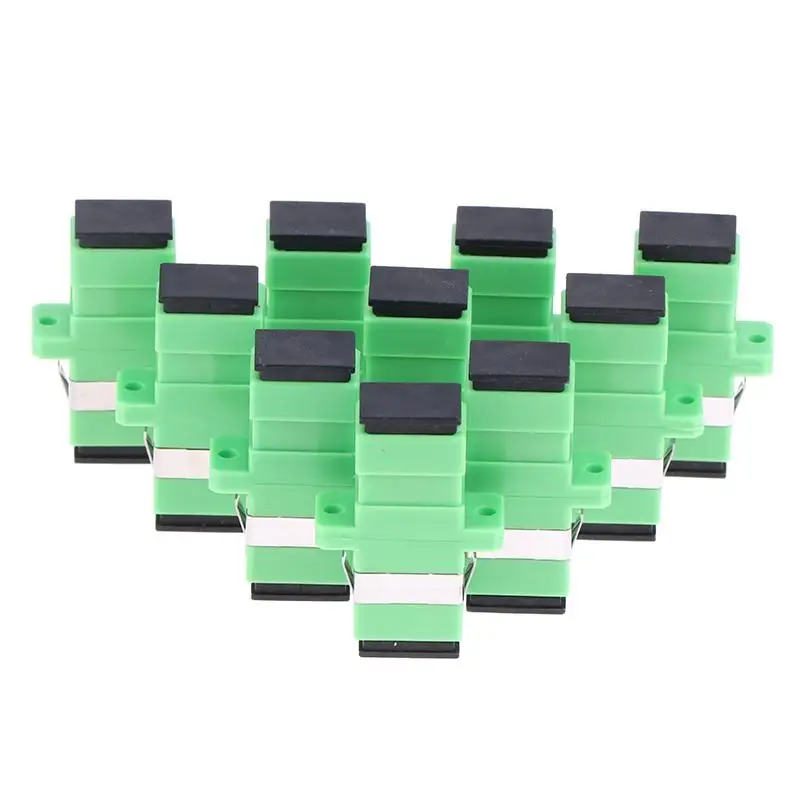 10/20/30PCS Fiber Optic Simplex Coupler SCAPC Connector SM Optical Fiber Adapter Single Mode Flange Fiber Tools
