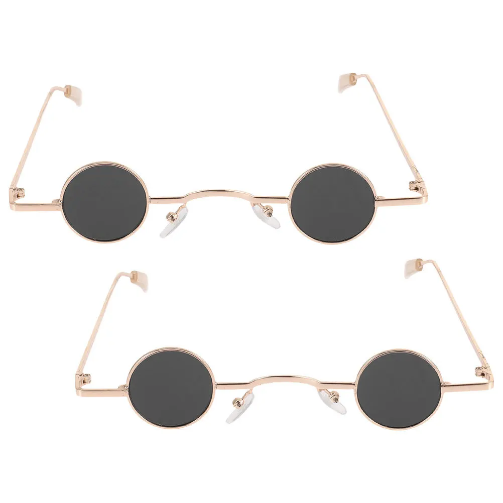 แว่นกันแดดทรงกลมสไตล์วินเทจ น้ำหนักเบา 2 คู่ สำหรับผู้หญิงและผู้ชาย แฟชั่นทันสมัยสำหรับกิจกรรมกลางแจ้ง