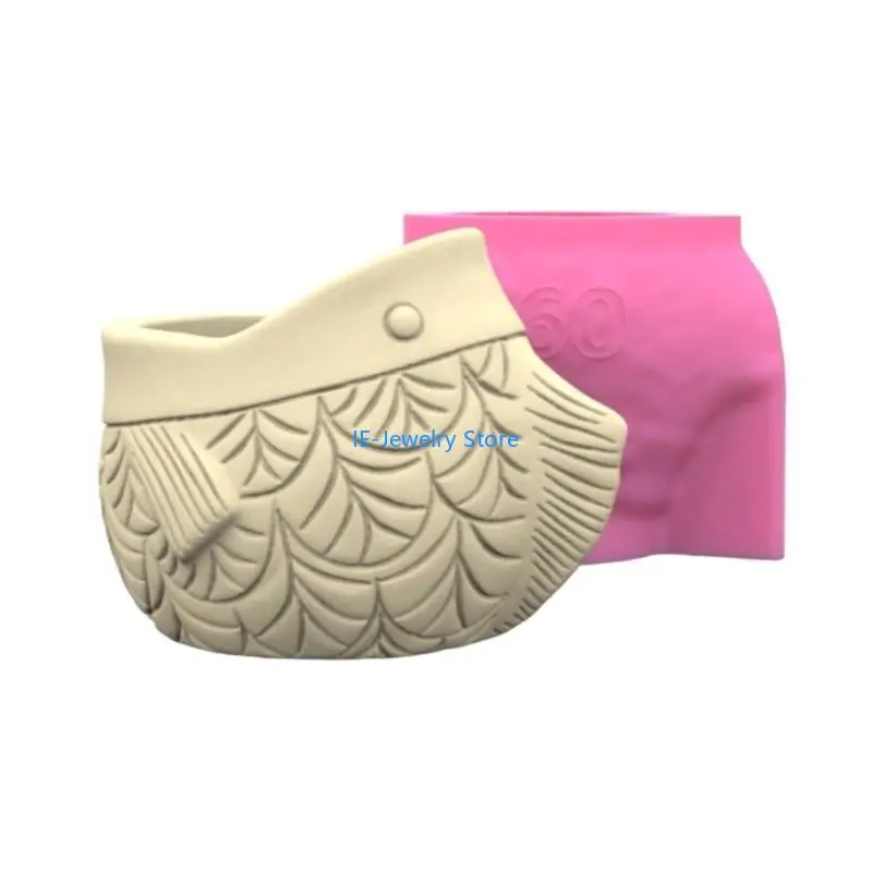 

W8KF Vase Molds Fish Flexible Silicone Molds for Craft Enthusiasts
