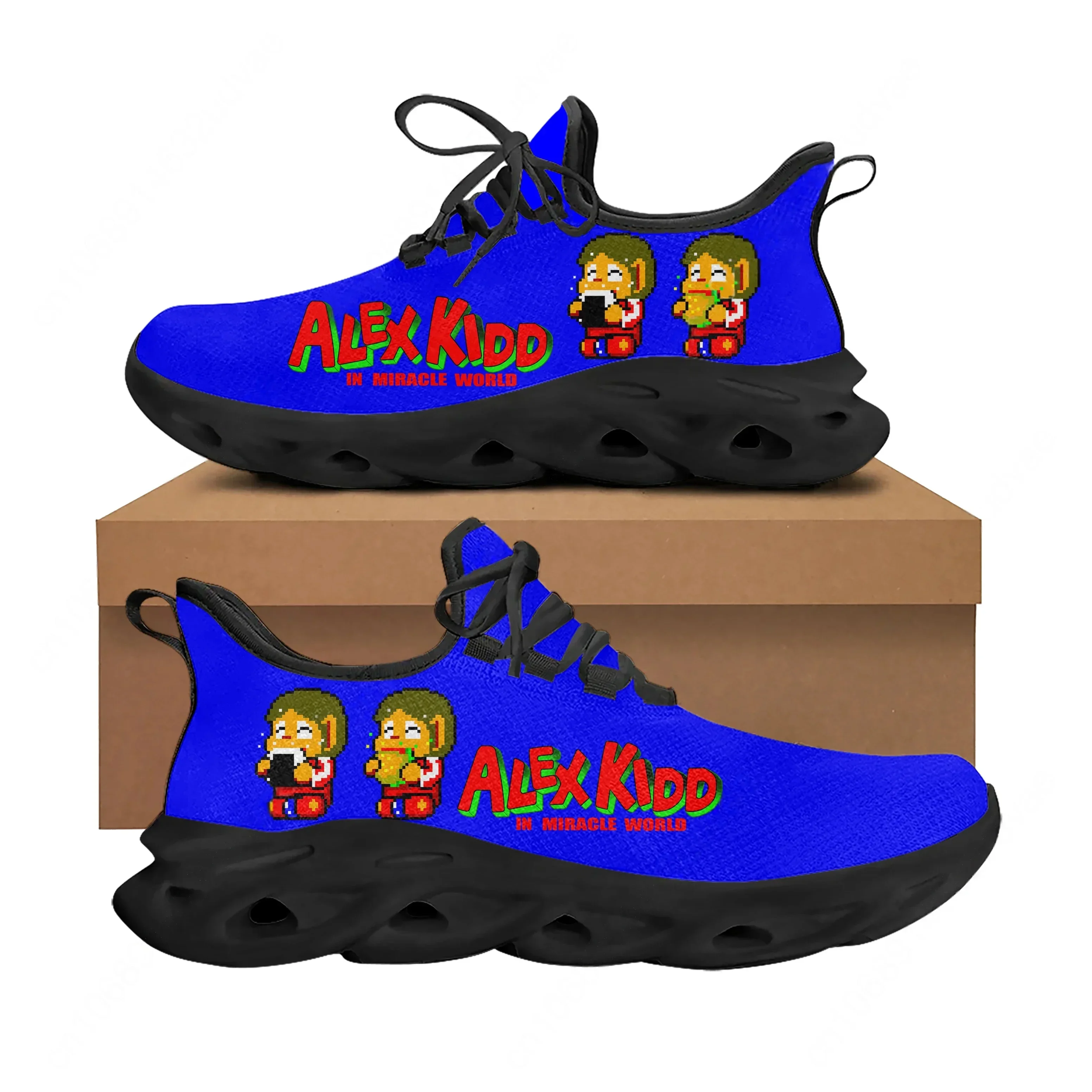 Alex Kidd Flats Sneakers Mens Womens Teenager Sports Running Shoes High Quality Cowboy  Custom Lace Up Mesh Footwear