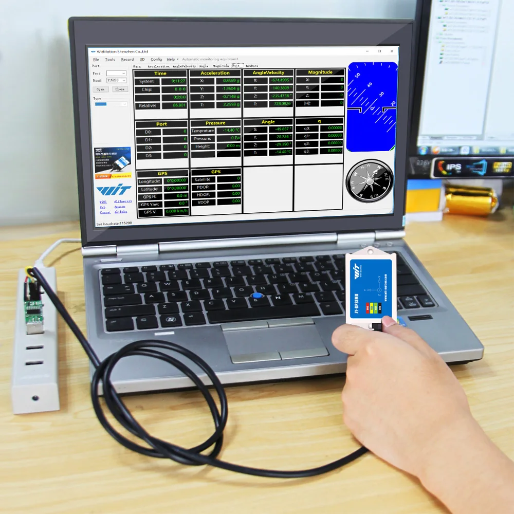 Industry-Grade Beidou WTGAHRS2 10-axis GPS-IMU Accelerometer+Gyros+Angle(XY 0.05°)+Magnetometer+Air Pressure+Latitude+Longitude