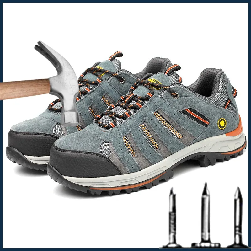 

Labor Protection Shoes Male Anti Hit Anti Puncture Steel Baitou Safety Shoes Breathable Hair Anti Slip Safety Protection Shoes