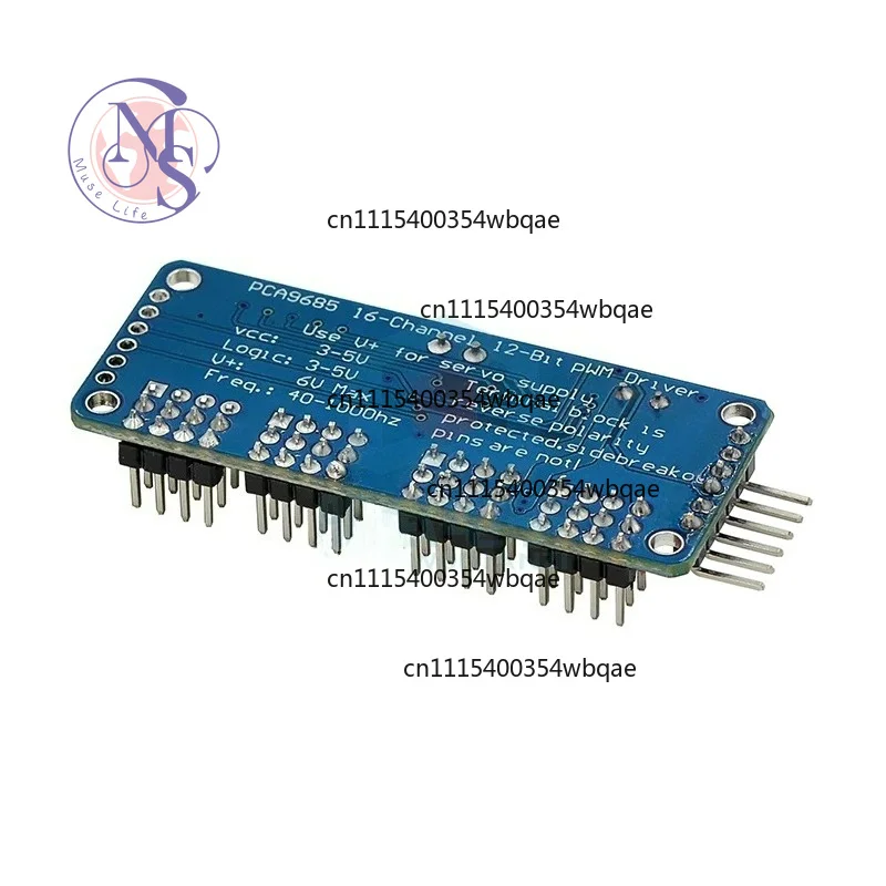 PCA9685 16 Channel PWM Servo Motor Driver Board, I2C IIC Interface Robot Controller