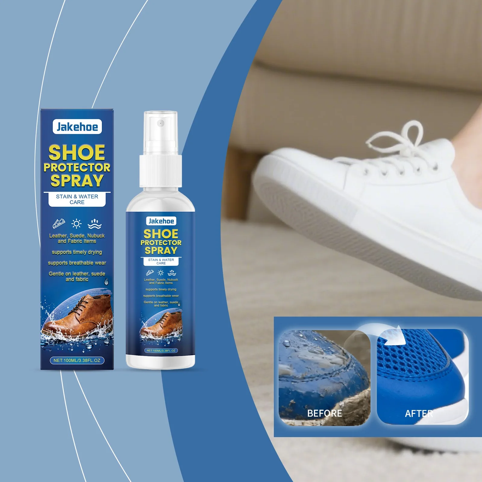 

Спрей для ухода за обувью и блеском, средство для мгновенной очистки кроссовок, лоферов, удаляет ежедневную грязь и восстанавливает свежий вид без усилий.