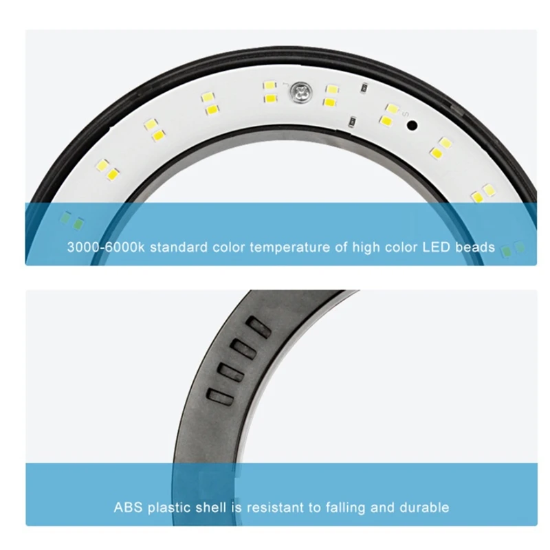 LED Circular Fill Light With USB Adjustable Desktop Triangle Bracket And Remote Control For In The Live Broadcast Room