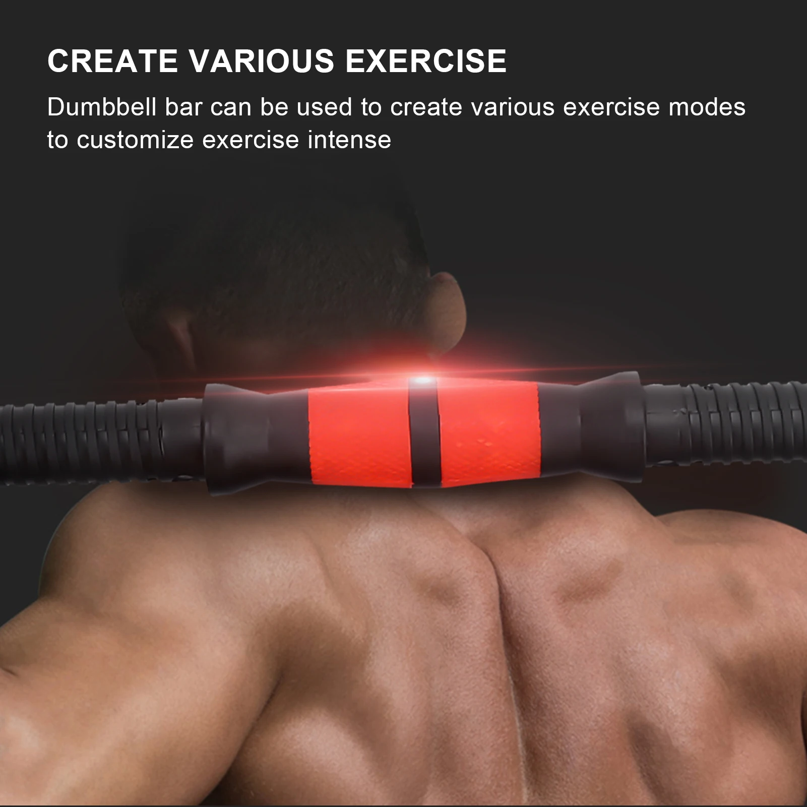 40cm Dumbbell Bars Rubber Weight Lifting Dumbbell Handles with Nuts Fitness Equipment Maximum Load 50kg