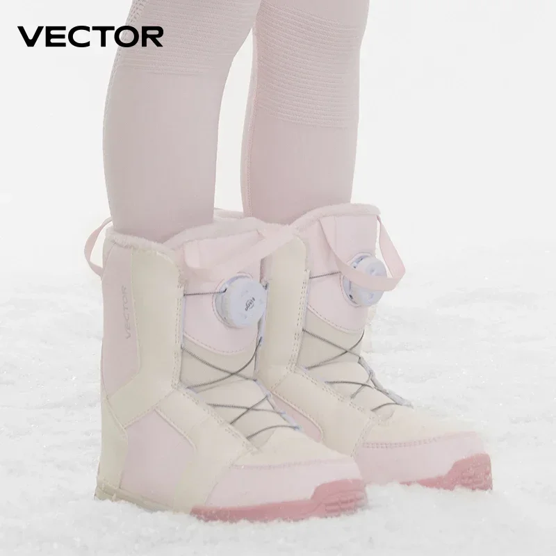 VECTOR Professional Children's Ski Shoes Warm Waterproof Snowboard Boots Non-slip Leather Breathable Snow Ski Boots Equipment