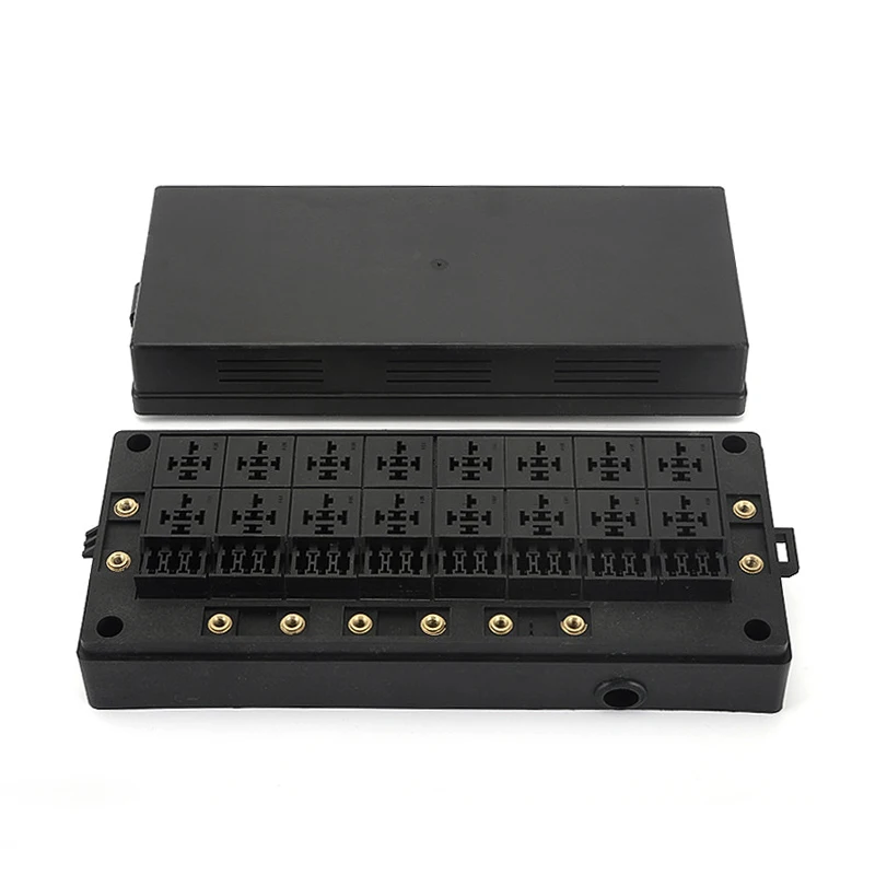 RB-R16F24-RF Automotive 24 Way 12V 5 Pin  Fuse and Relay Box Kit with 16 Relays and 24 Fuses for Car Marine