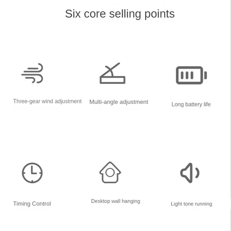 

Портативный вентилятор FZFZ со светодиодной подсветкой, 4000 мАч, перезаряжаемый настольный вентилятор с цифровым дисплеем, летний вентилятор, охлаждающий вентилятор для спальни, белый