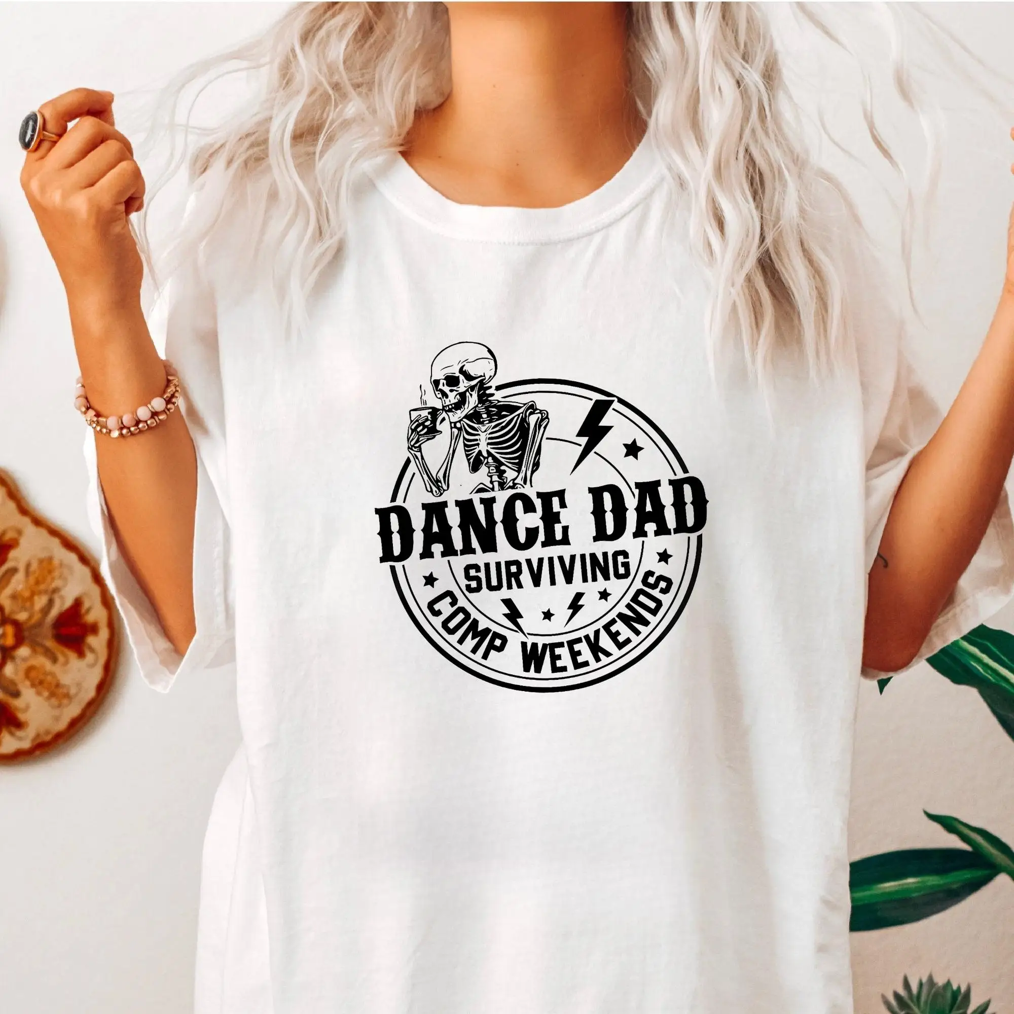 

Unique T - Shirt Commemorating Dance Life: 'Dance Dad Surviving Comp Weekends' - Capture Memories of Competition Adventures