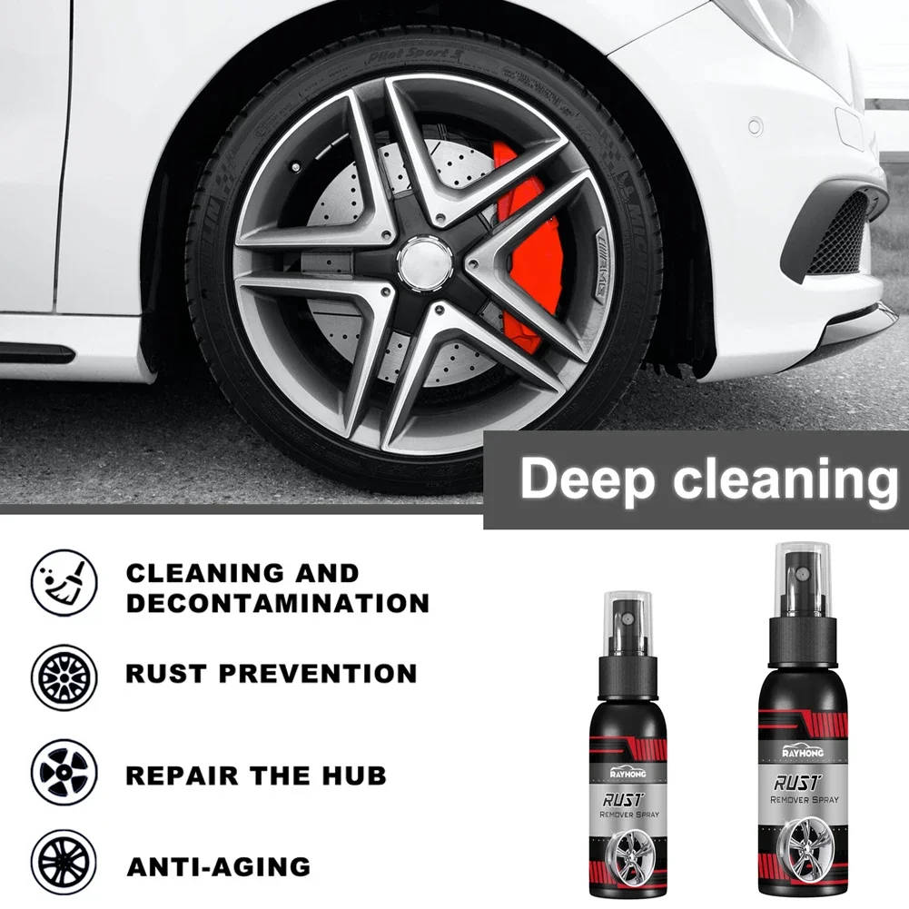 30ML Multi Purpose Rust Remover Spray Metal Surface Chrome Paint Car Maintenance Iron Powder Cleaning Super Rust Remover Cleaner