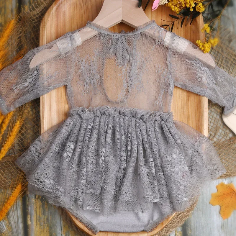 Robe princesse en dentelle pour bébé fille, tenue pour nouveau-né, accessoires de photographie