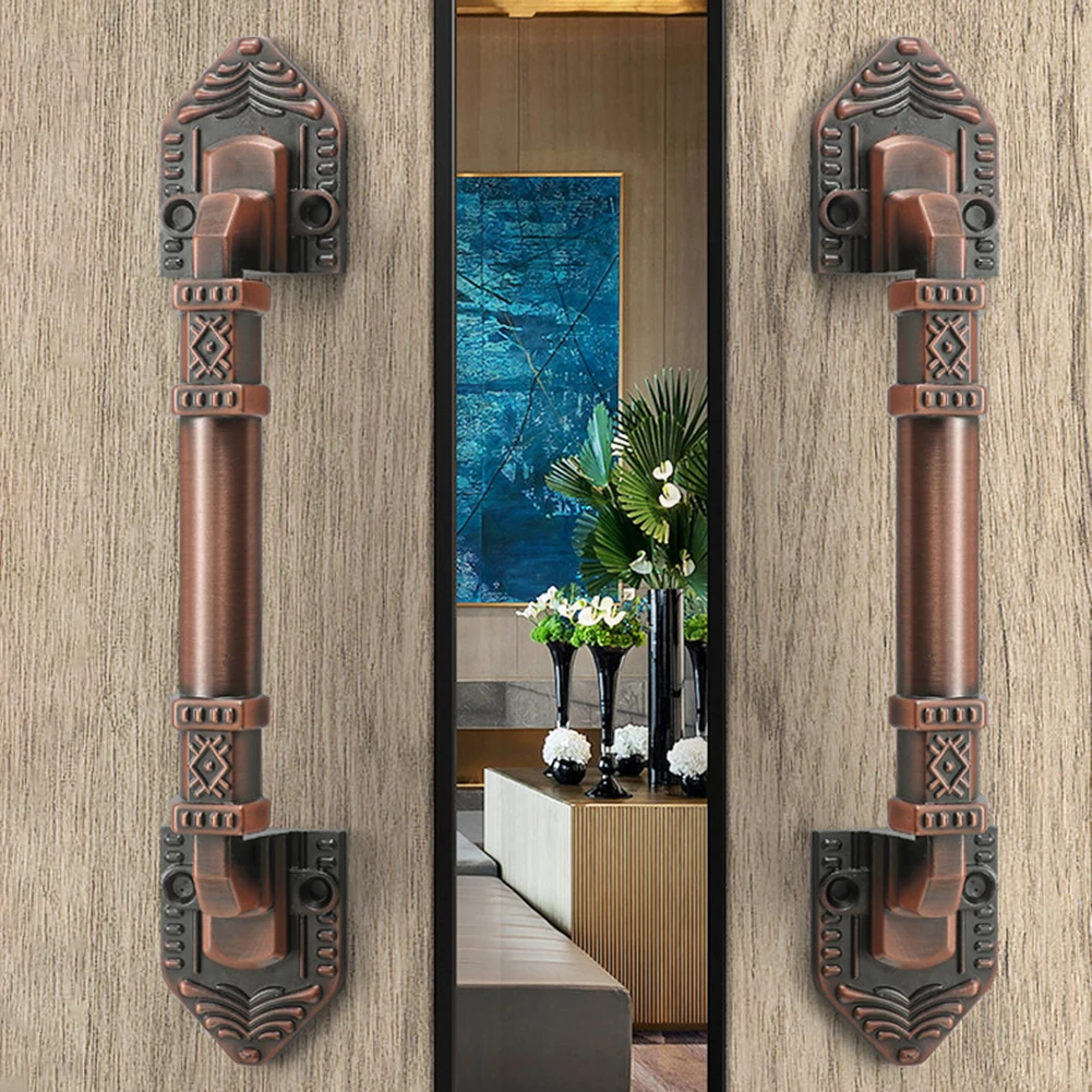 European Antique Exposed Aluminum Alloy Door Handle Push-Pull Door Handle For Furniture Cabinets Drawers Wardrobes image 5