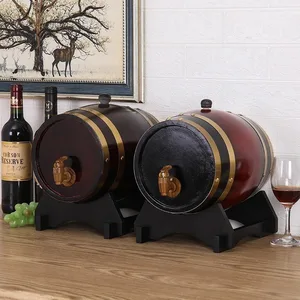 Barril De Carvalho Antigo, Barril De Madeira Vinho Tinto, Tanque Interno, Barril De Cerveja De Esboço De Churrasco, Armazenamento De Vinho 12 principais vendas coluna cerveja - №3
