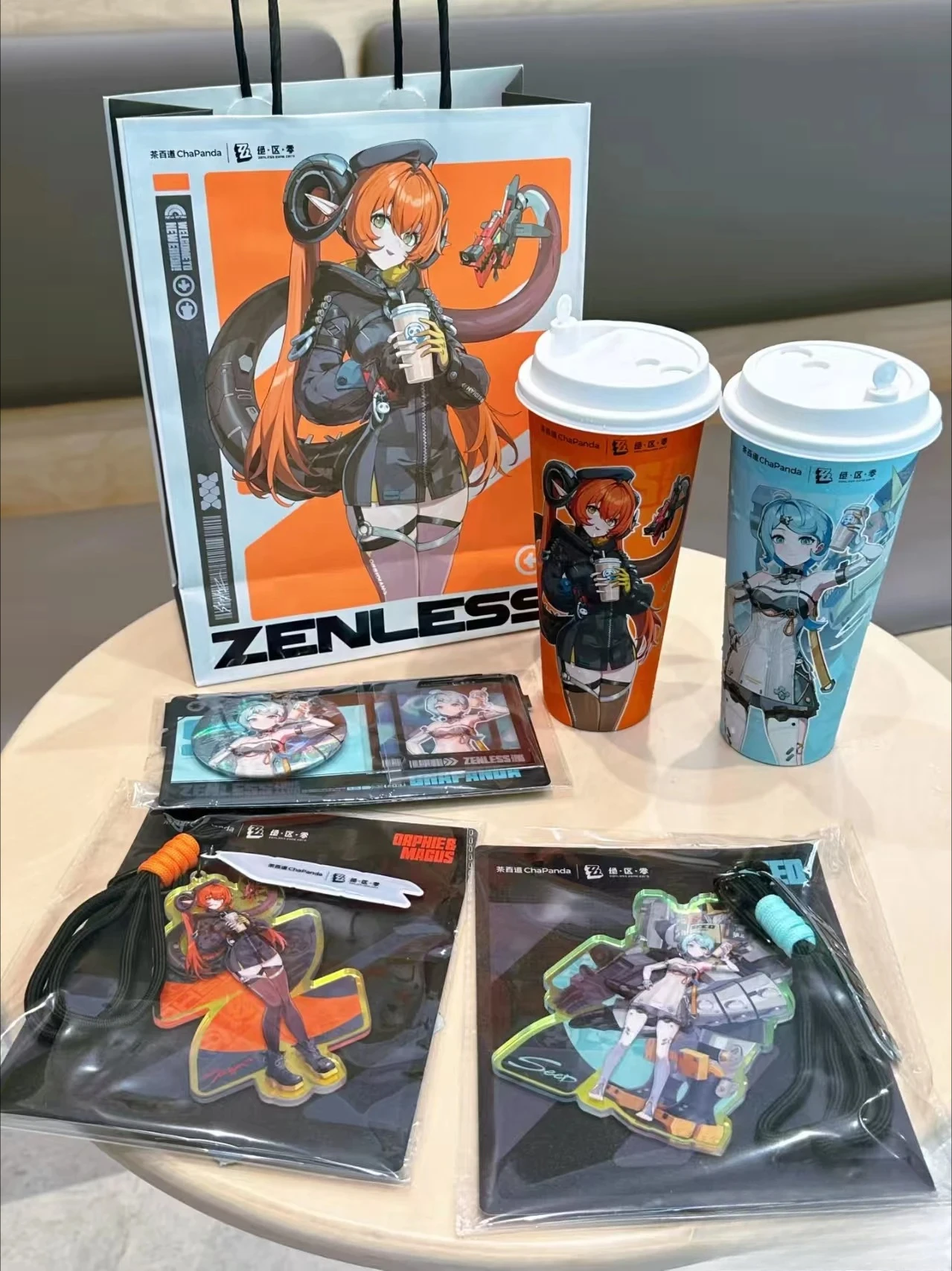 

Официальная совместная работа Zenless Zone Zero X ChaPanda, набор товаров Seed Orphie Magnusson Magus, акриловая подставка, чашка для значка, бумажный пакет