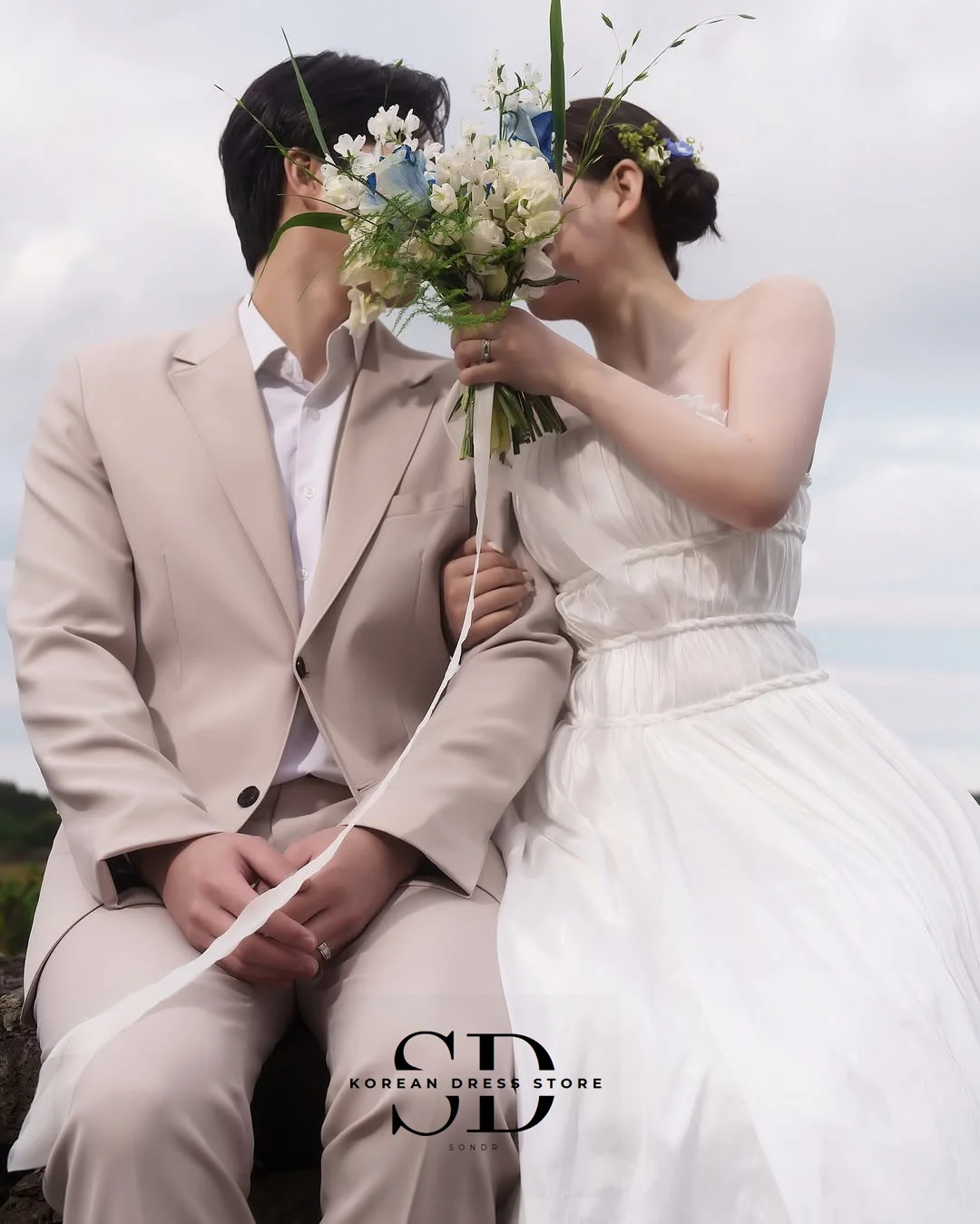 Vestidos de novia coreanos sin tirantes Sondr, vestido de novia personalizado de línea A para boda al aire libre, vestido a presión personalizado, línea A, autoboda Simple