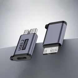 Adaptador Micro B USB C 3,0 macho a tipo C hembra, Conector Micro B para disco duro externo HDD