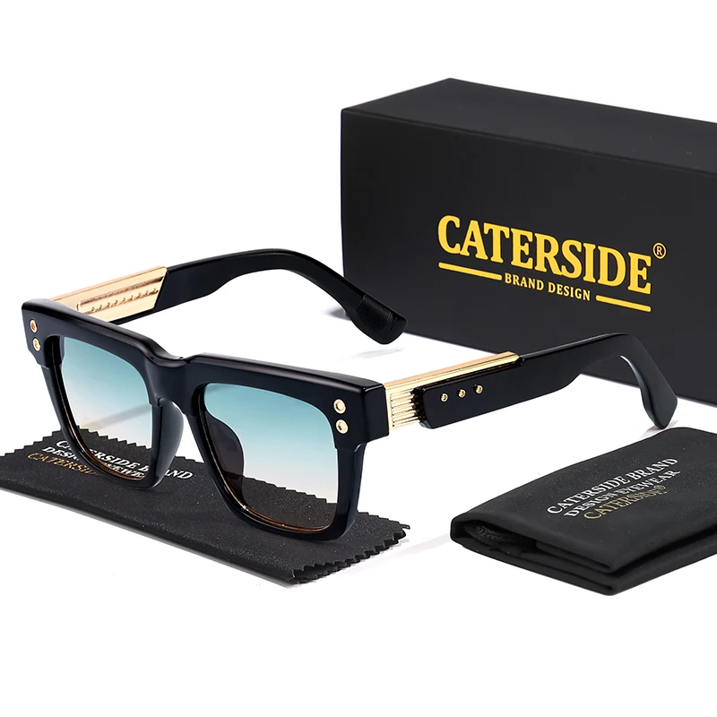 

CATERSIDE новые солнцезащитные очки в стиле панк, мужские модные металлические брендовые дизайнерские солнцезащитные очки UV400, женские вечерние пляжные очки для путешествий, летние