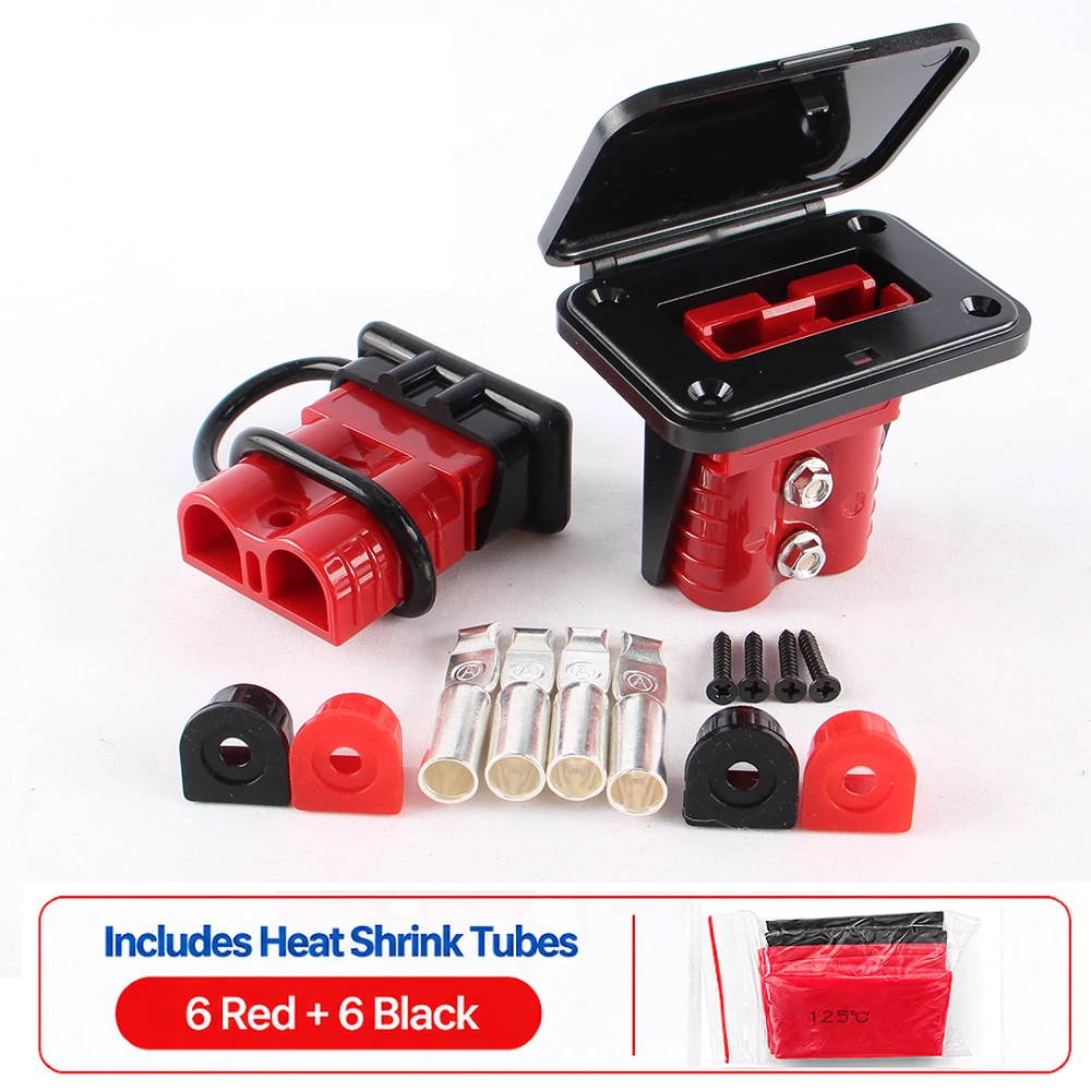 120Amp Battery Quick Disconnect Connector with Plug Flush Mount Panel Battery Cable Connector Terminal Connectors Recessed Plate