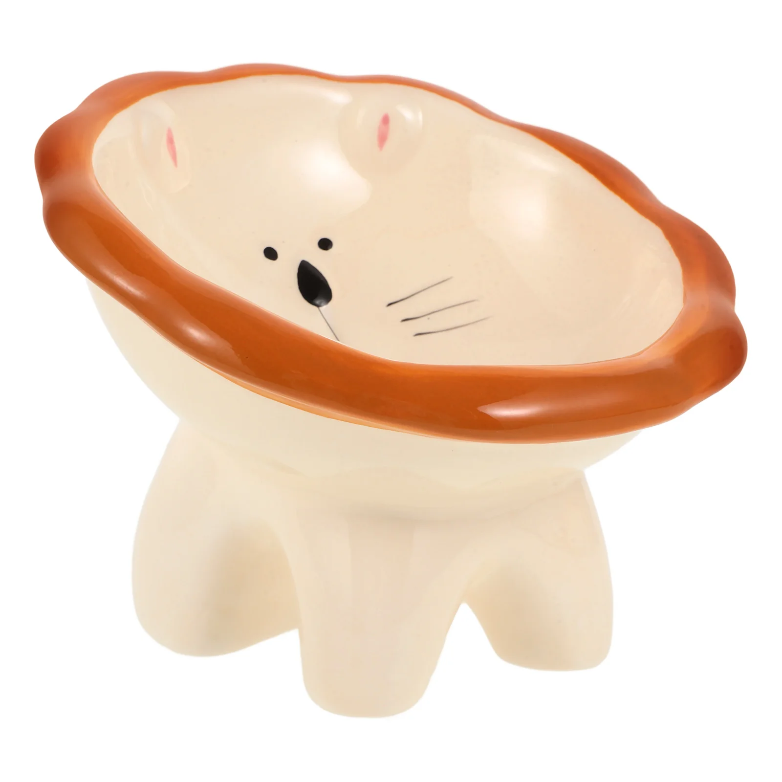 

Pet Bowl Ceramic Cat Dish Bowls Elevated Multifunction Food and Water Ceramics Feeding