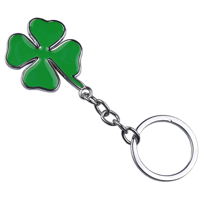 3D Metal Key Chain Four Leaf Clover Emblem Car Keychain Key Rings Decorations For Alfa Romeo Sportiva Badge Tonale Giulietta 157