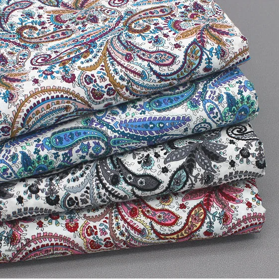 100cm * 147cm tecido paisley retrô popeline de algodão puro costura material diy