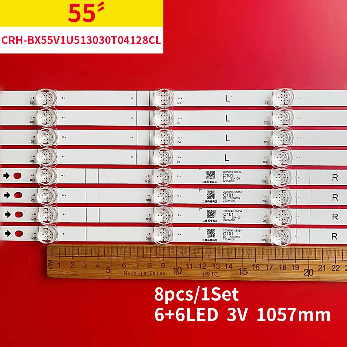 Led Strips Voor 55 Tv CRH-BX55V1U513030T04128CL-REV1.1 H55b7100uk H55b7100 H55b7300 H55b7300uk HD550V1U51-T0L4