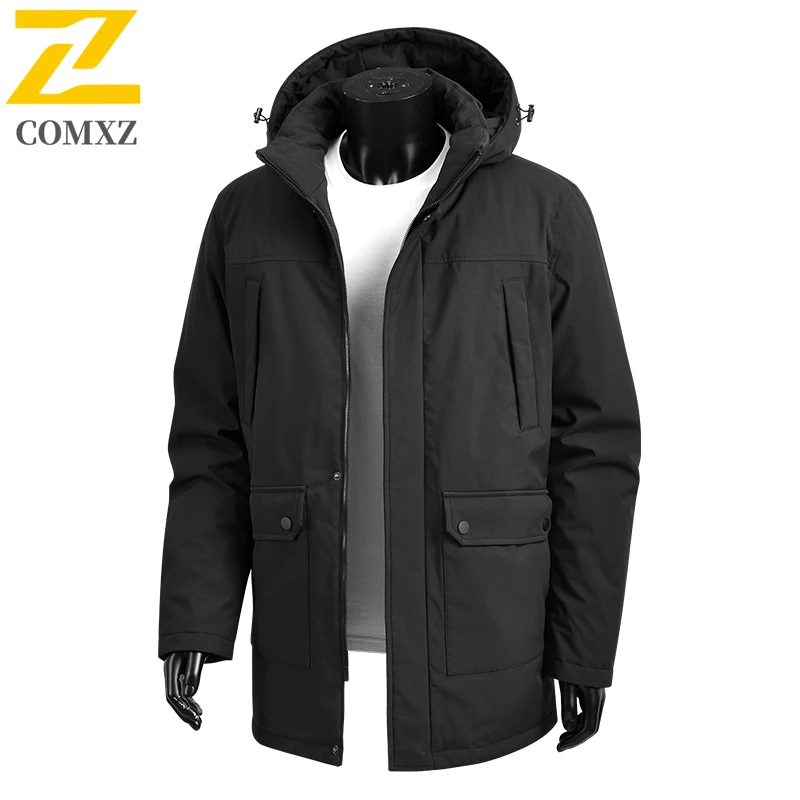 Men's Extremely Cold Warm Parka Winter Retro Multi-Pocket Cargo Jackets Men Long Snow Coat 2025 Casual Windproof Padded Jacket
