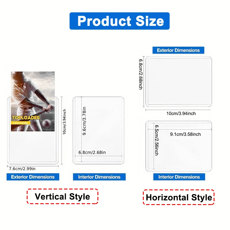 20-100 قطعة 35PT حامل بطاقة التداول تحميل علوي واضح واقية البلاستيك الصلب حافظة بطاقات حامل لبطاقة البيسبول بطاقات رياضية