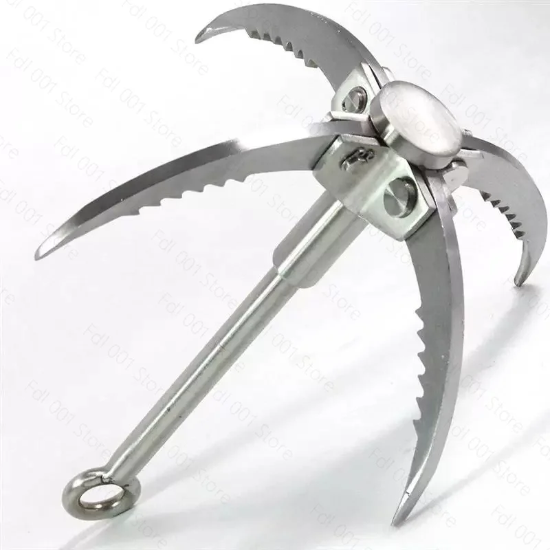Outdoor Survival Stainless Steel Large Four-Tooth Flying Tiger Claw Wild  Mountaineering Hook, Climbing Claw, Flying Tiger Claw