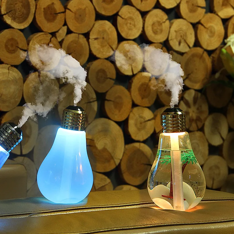 Small Air Humidifier USB You Creative Bulb Fan Desktop Bedroom Noiseless Spray Ambience Light