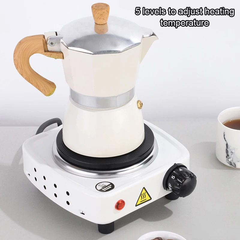 DMWD Electric Moka Coffee Heating Burner Milk Stove Oven Furnace Mocha Pot Heater Warmer Cooker Travel Mug Cooking Hot Cup Plate